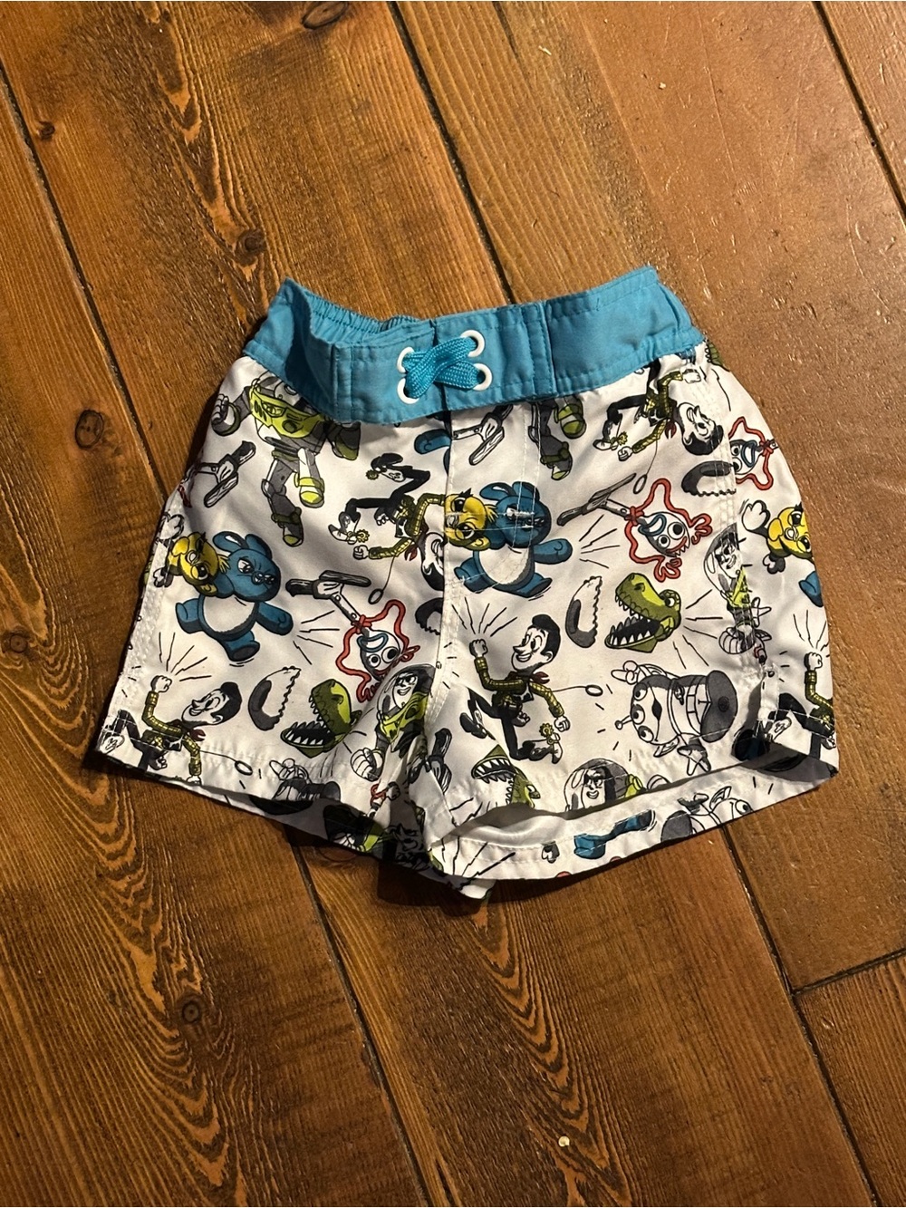 Kids Toy Story Swim Shorts with Blue Waistband